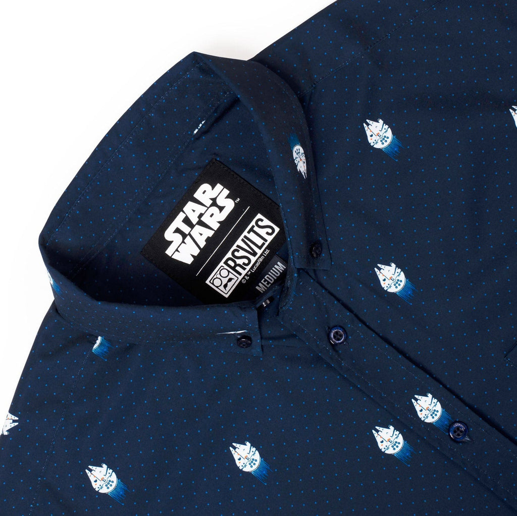 RSVLTS 12 Parsecs KUNUFLEX Short Sleeve Shirt in Blue — detail 10