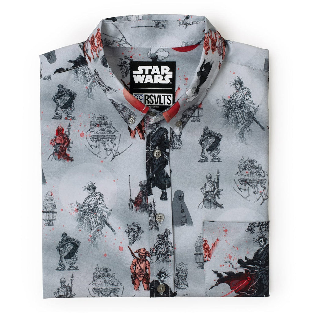 RSVLTS The Duel KUNUFLEX Short Sleeve Shirt in Gray — detail 8