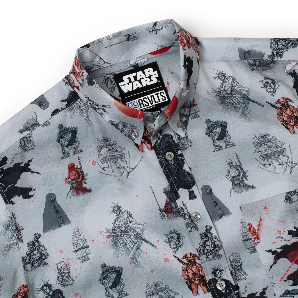 RSVLTS The Duel KUNUFLEX Short Sleeve Shirt in Gray — detail 6