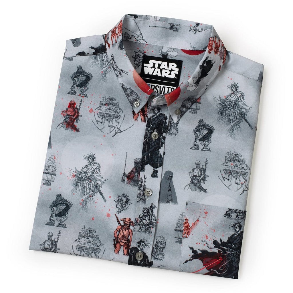 RSVLTS The Duel KUNUFLEX Short Sleeve Shirt in Gray — detail 10