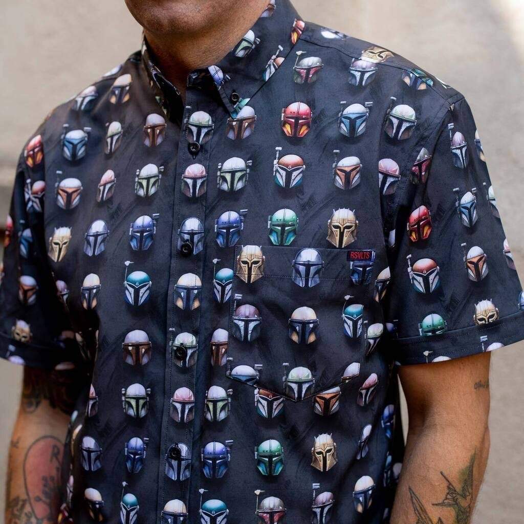 RSVLTS This Is The Way KUNUFLEX Short Sleeve Shirt in Black — detail 5