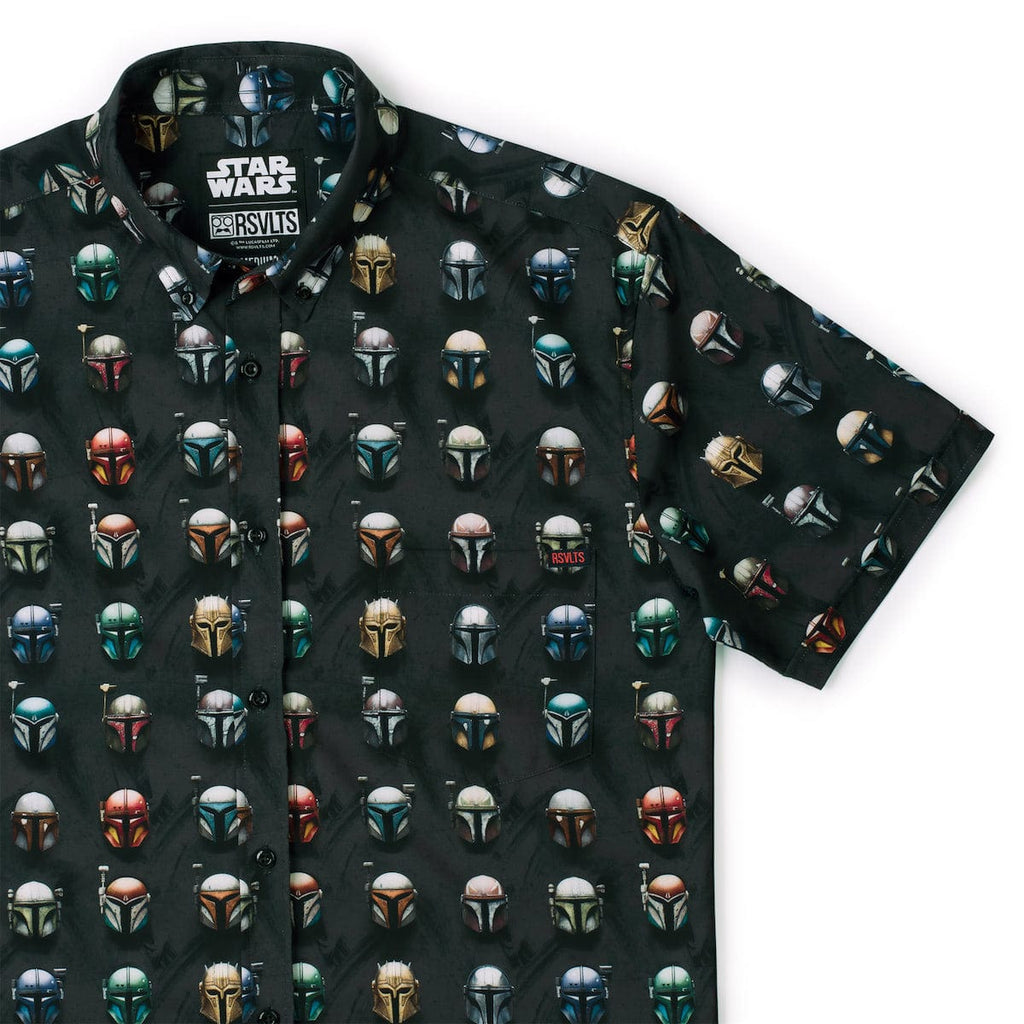 RSVLTS This Is The Way KUNUFLEX Short Sleeve Shirt in Black — front view