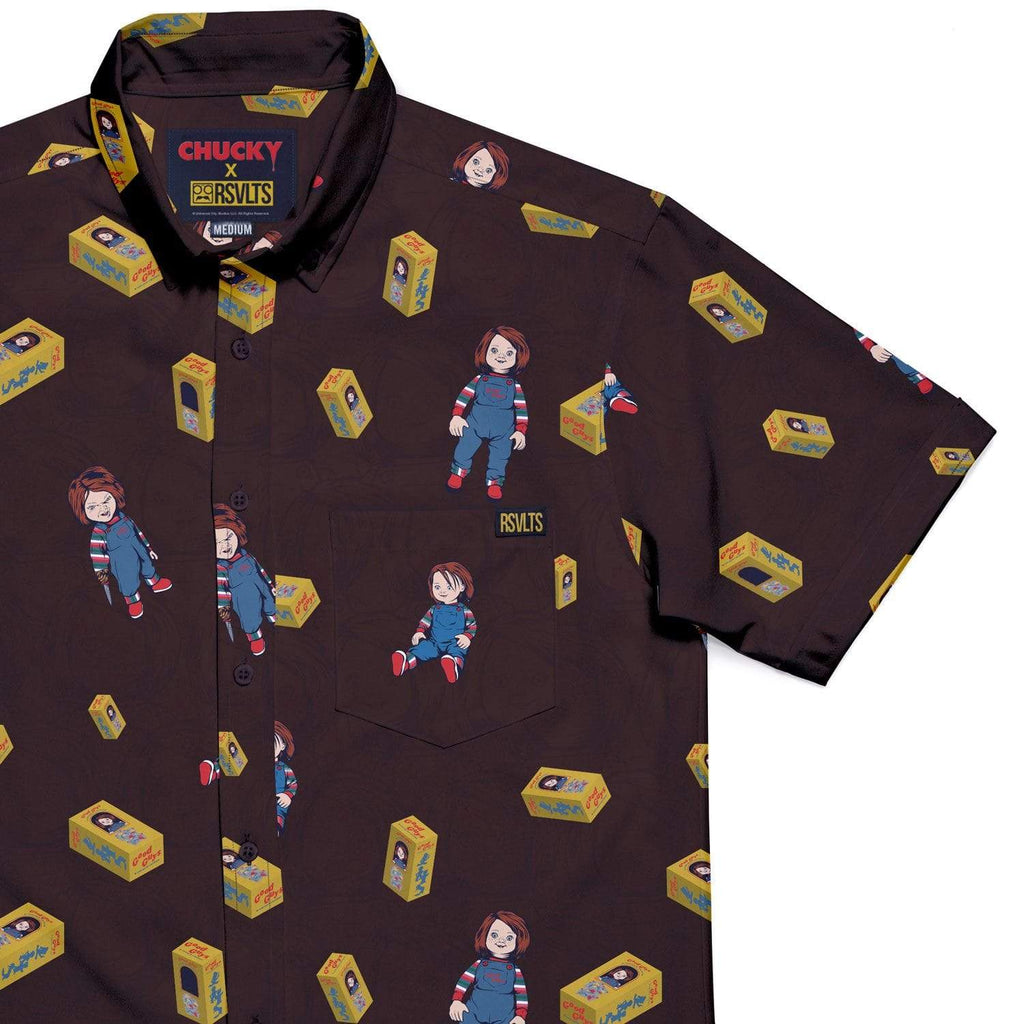 RSVLTS Wanna Play? KUNUFLEX Short Sleeve Shirt in Purple — front view