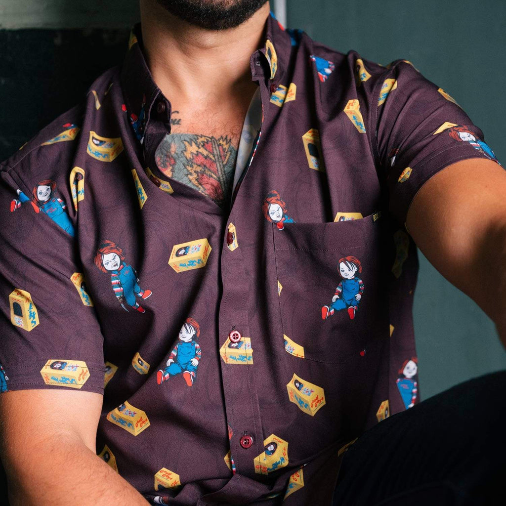 RSVLTS Wanna Play? KUNUFLEX Short Sleeve Shirt in Purple — detail 4