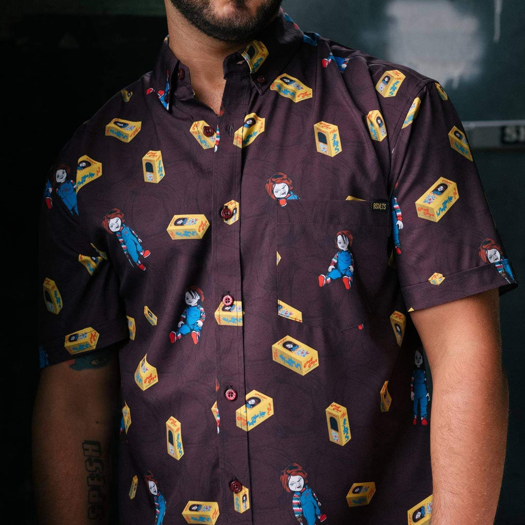 RSVLTS Wanna Play? KUNUFLEX Short Sleeve Shirt in Purple — detail 3
