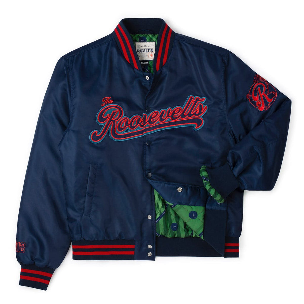 RSVLTS Roosevelts Ball Club Coach Jacket in Blue — detail 4