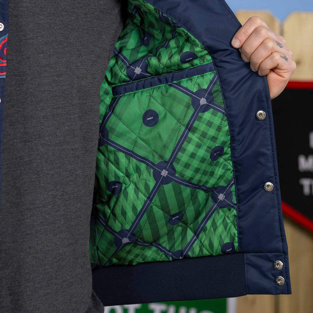 RSVLTS Roosevelts Ball Club Coach Jacket in Blue — detail 13