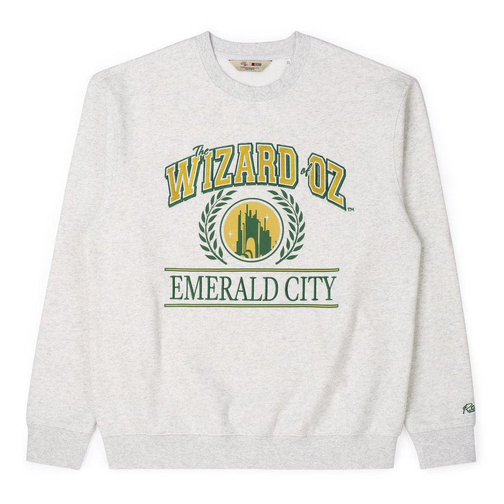 RSVLTS Emerald City Crewneck Sweatshirt in Green — front view
