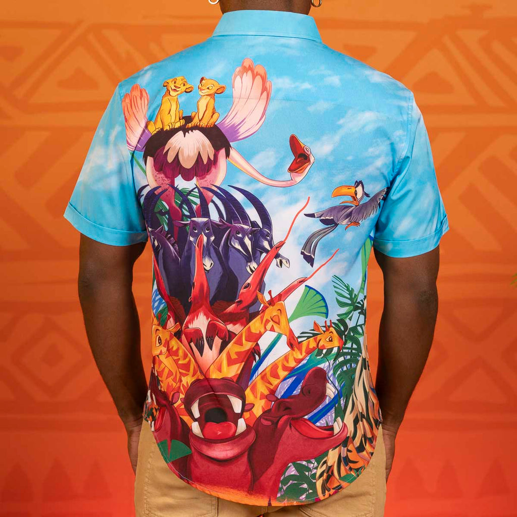 RSVLTS Just Can’t Wait KUNUFLEX Short Sleeve Shirt in Blue — detail 4