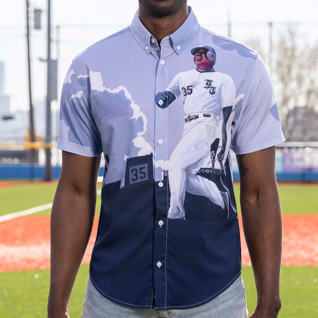 RSVLTS The Big Hurt KUNUFLEX Short Sleeve Shirt in Gray — detail 3