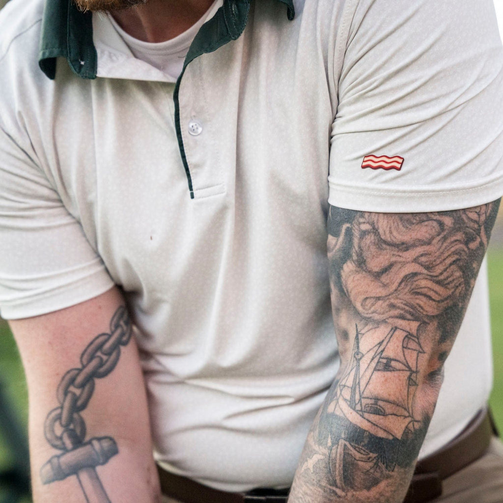 RSVLTS Tiny Florals All-Day Polo in White — detail 7