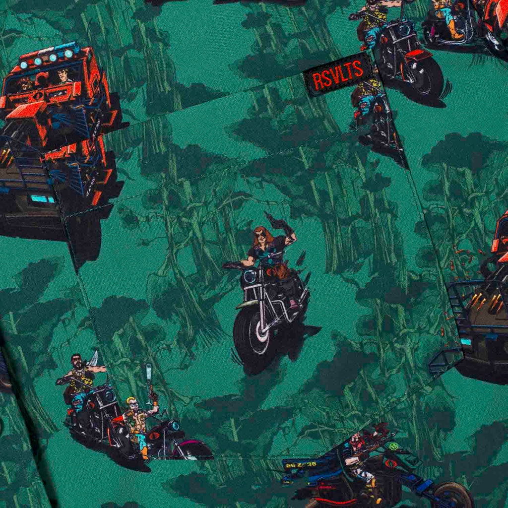 RSVLTS It’s a Dreadnok Life KUNUFLEX Short Sleeve Shirt in Green — detail 8