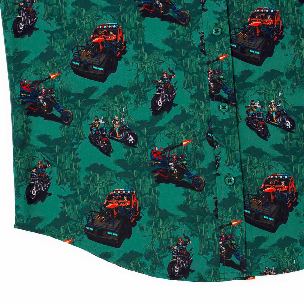 RSVLTS It’s a Dreadnok Life KUNUFLEX Short Sleeve Shirt in Green — detail 9