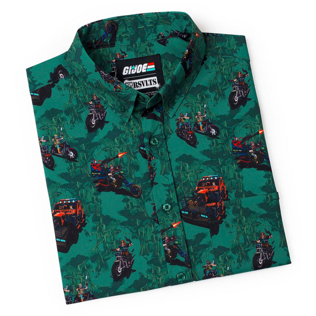 RSVLTS It’s a Dreadnok Life KUNUFLEX Short Sleeve Shirt in Green — detail 10