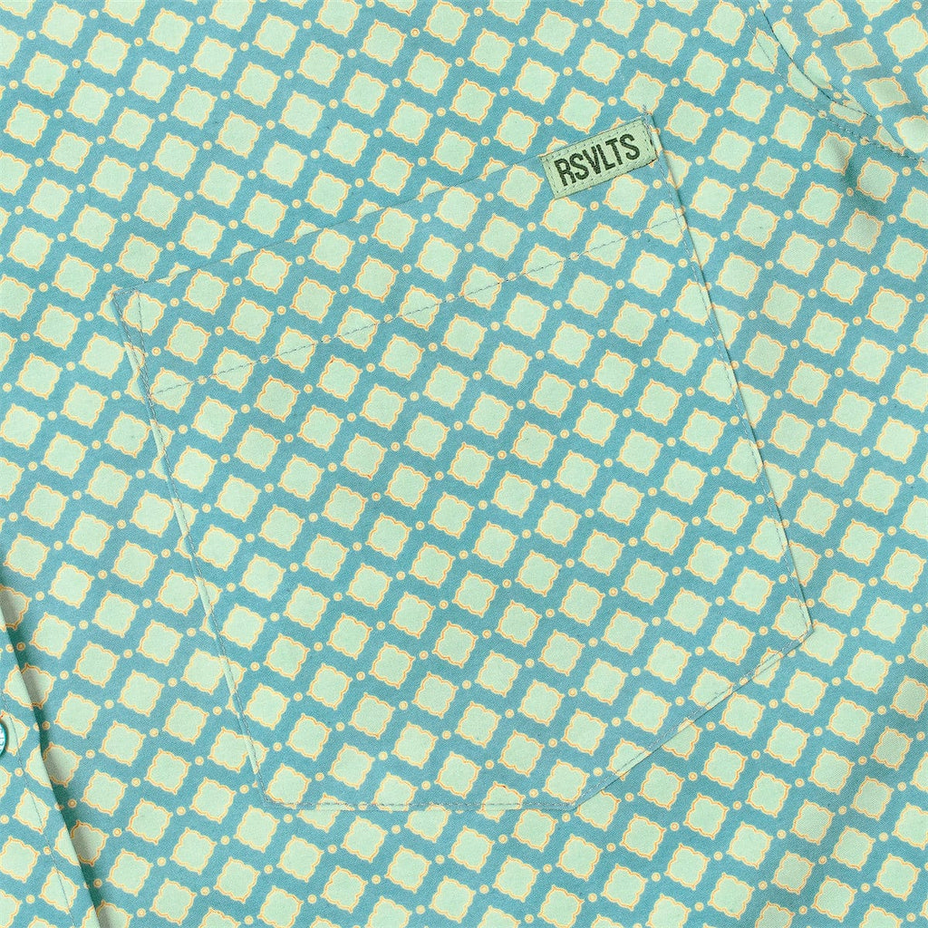 RSVLTS Sweet Tile O' Mine KUNUFLEX Short Sleeve Shirt in Green — detail 5
