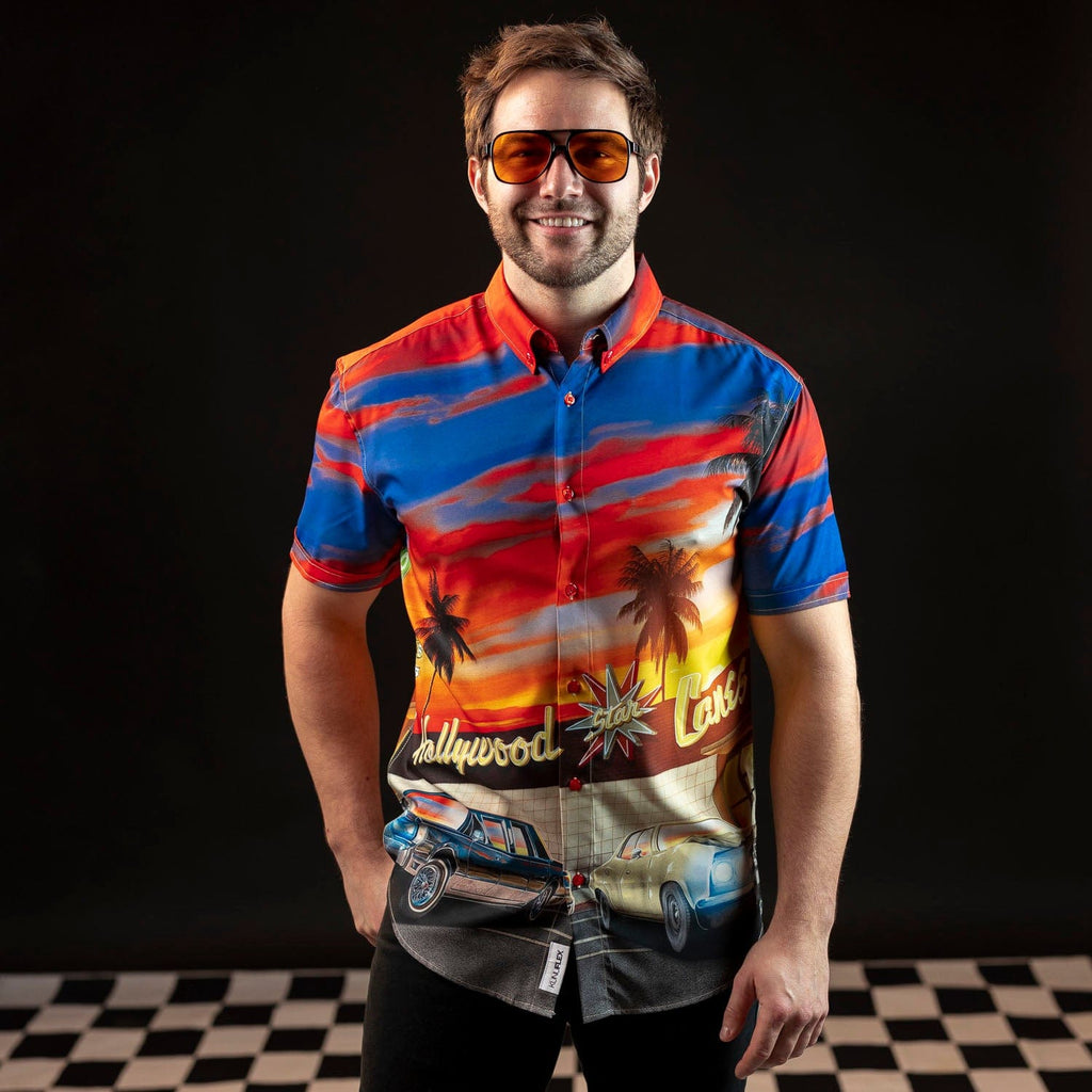 RSVLTS Strikes and Gutters KUNUFLEX Short Sleeve Shirt in Multicolor — detail 2