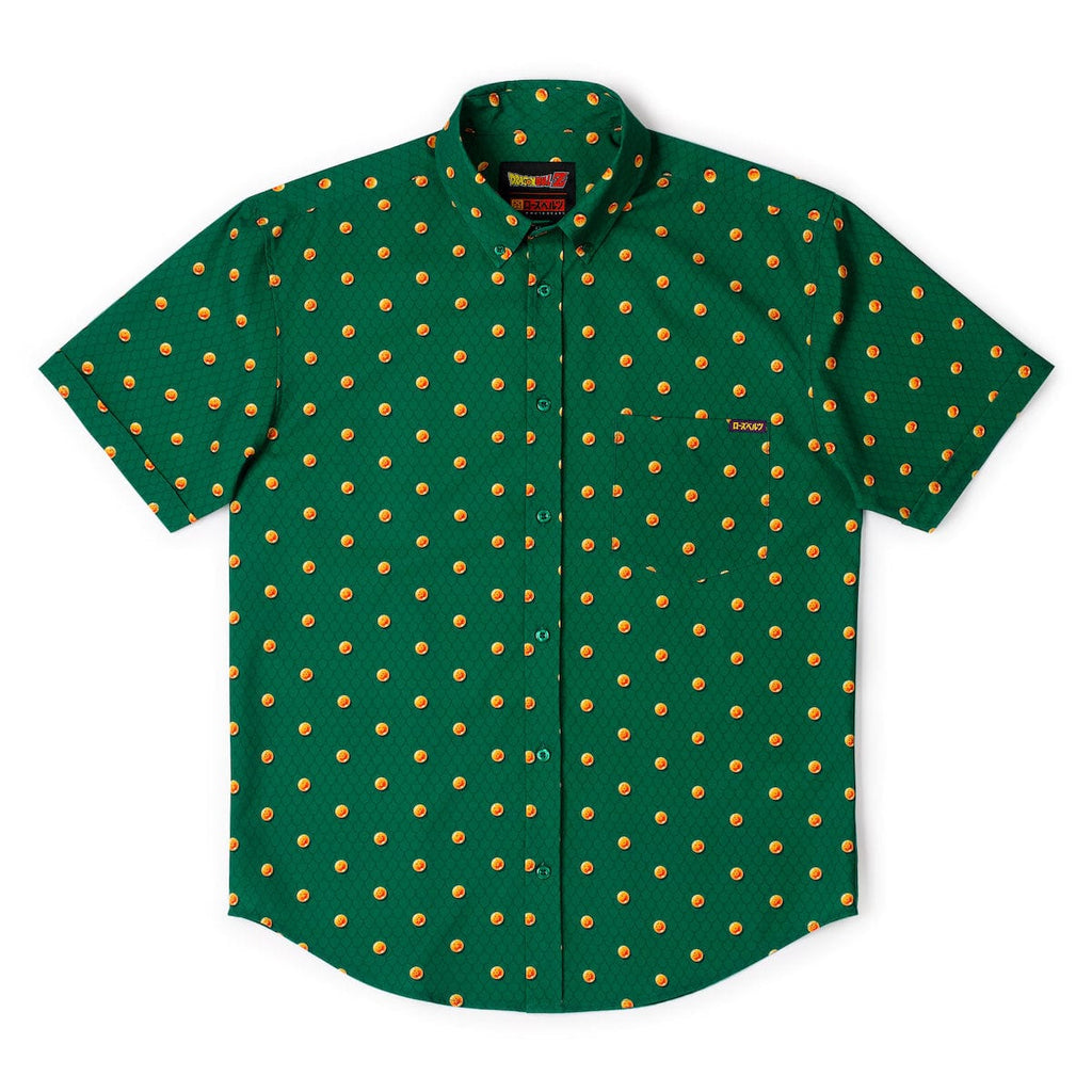 RSVLTS Dragon Balls KUNUFLEX Short Sleeve Shirt in Green — detail 7