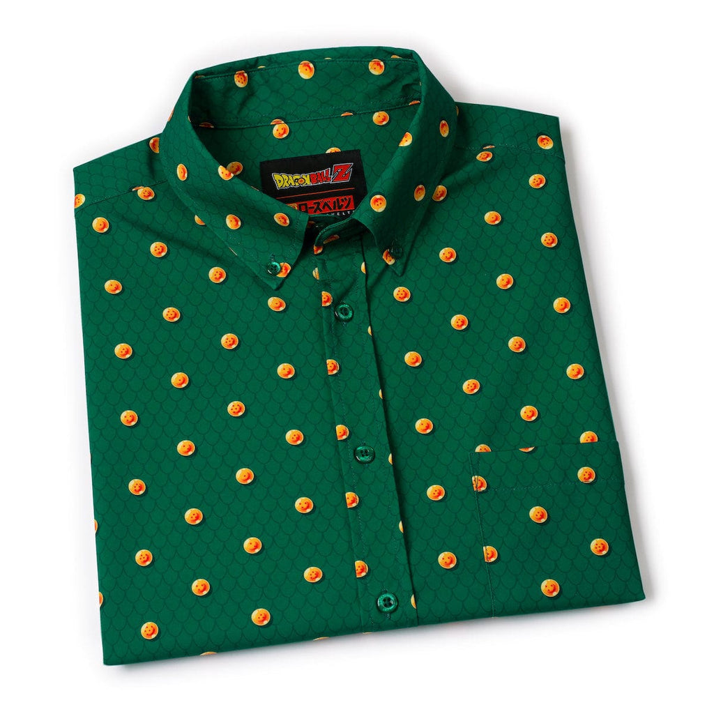 RSVLTS Dragon Balls KUNUFLEX Short Sleeve Shirt in Green — detail 10