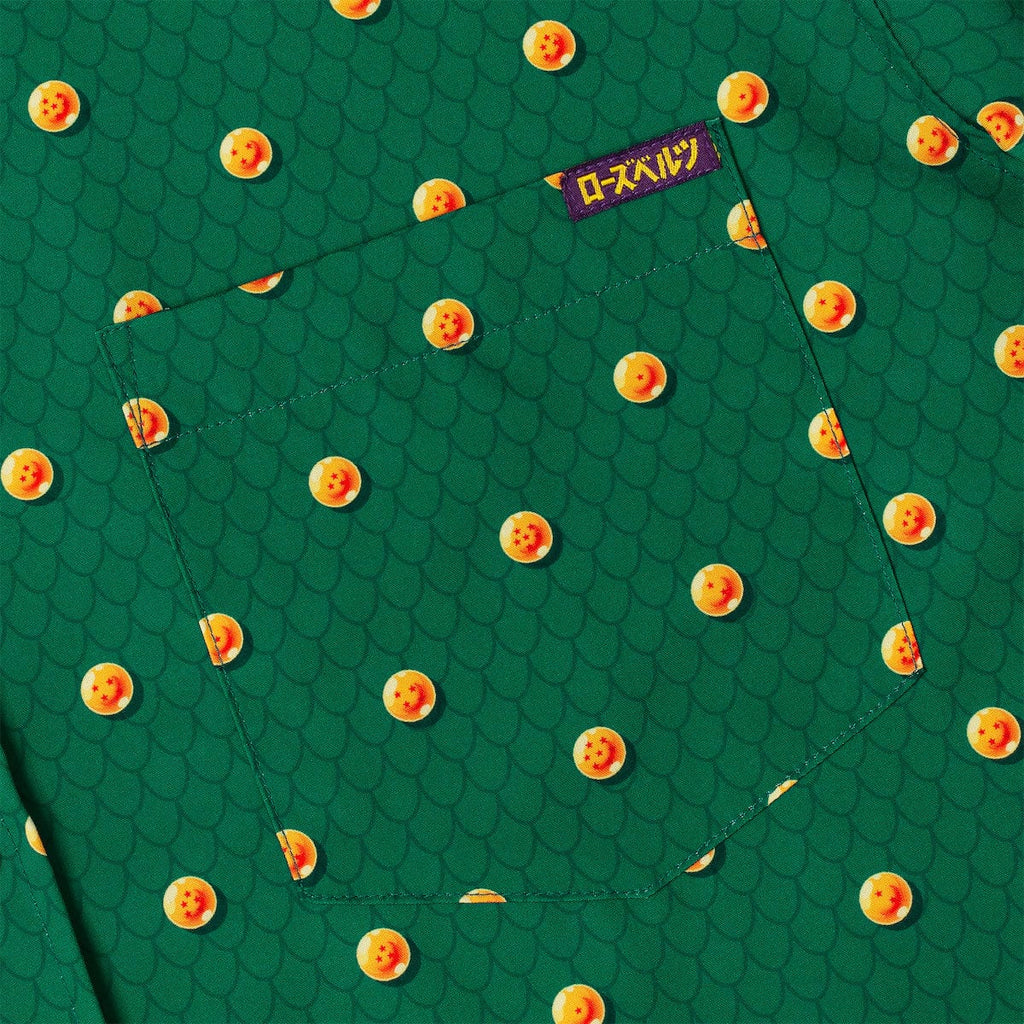 RSVLTS Dragon Balls KUNUFLEX Short Sleeve Shirt in Green — detail 5