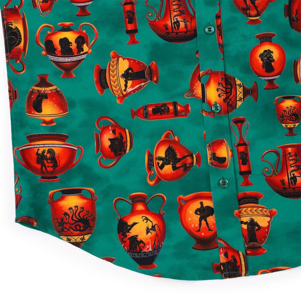 RSVLTS Vases of Valor KUNUFLEX Short Sleeve Shirt in Green — detail 10