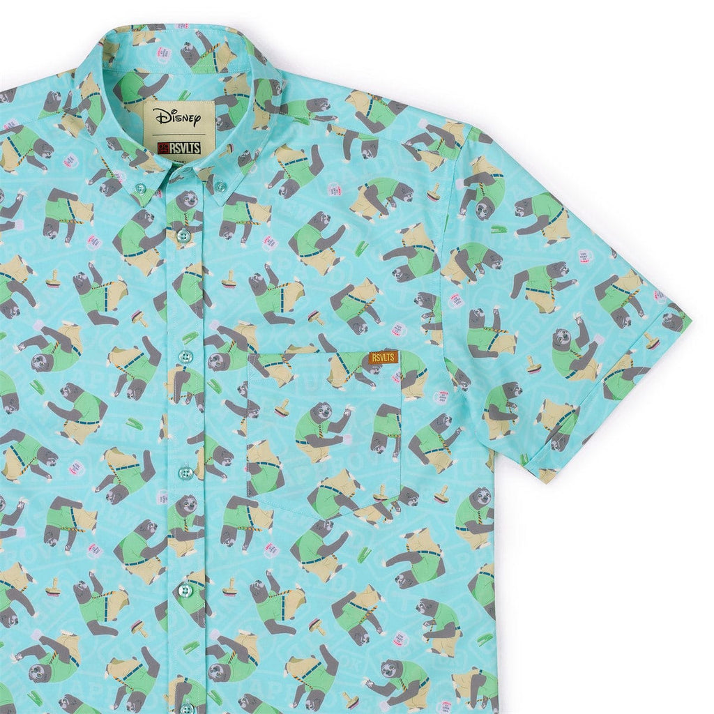 RSVLTS In a Flash! KUNUFLEX Short Sleeve Shirt in Blue — front view