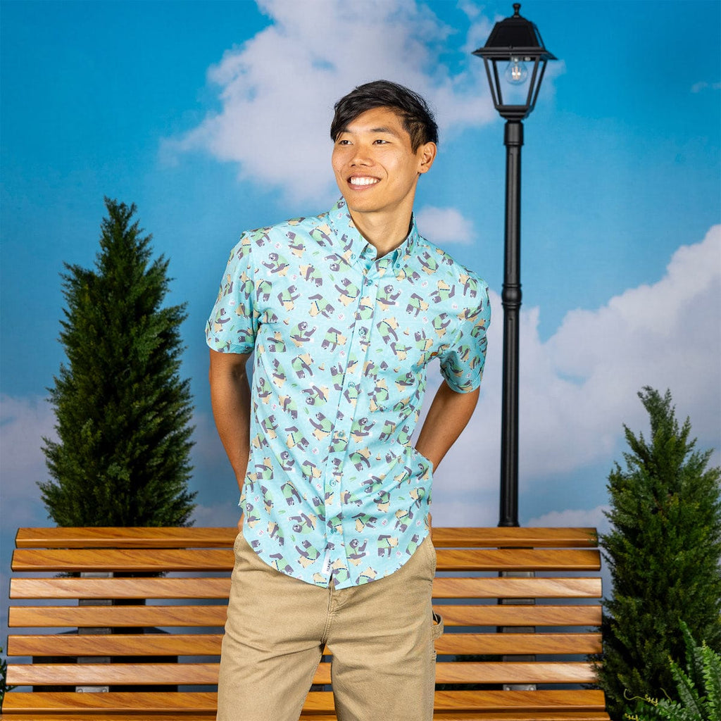 RSVLTS In a Flash! KUNUFLEX Short Sleeve Shirt in Blue — detail 7
