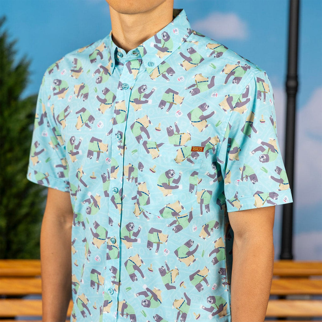 RSVLTS In a Flash! KUNUFLEX Short Sleeve Shirt in Blue — detail 9
