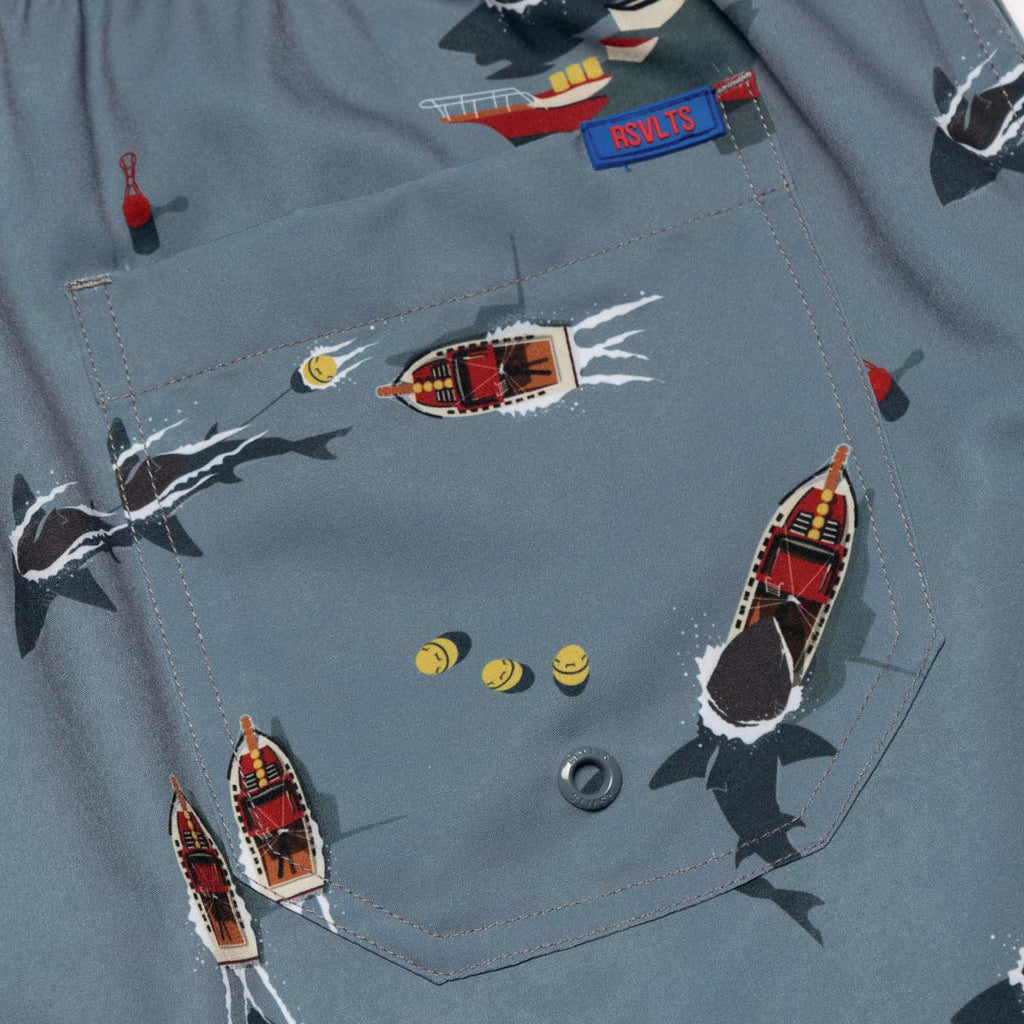 RSVLTS Battle of Amity Hybrid Shorts in Gray — detail 4