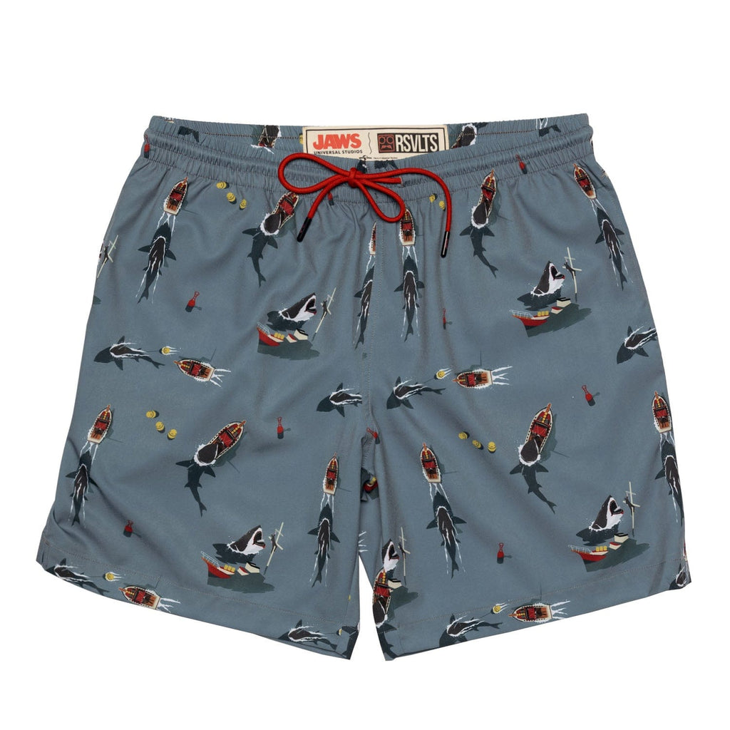 RSVLTS Battle of Amity Hybrid Shorts in Gray — front view