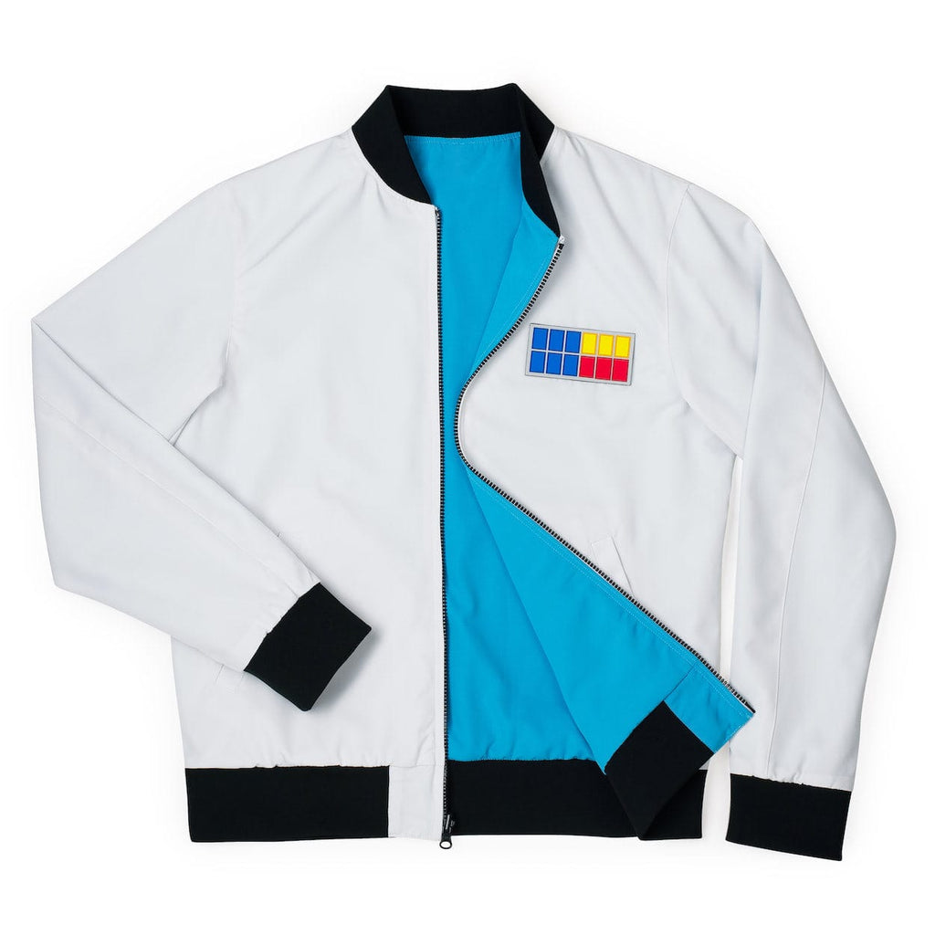 RSVLTS Thrawn Reversible Bomber Jacket in Blue — front view