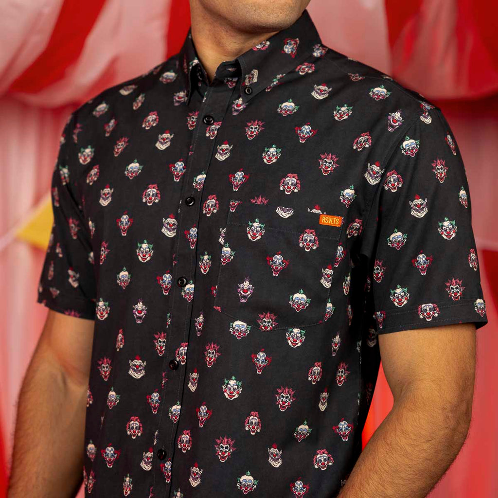 RSVLTS Lil Killers KUNUFLEX Short Sleeve Shirt in Black — detail 2