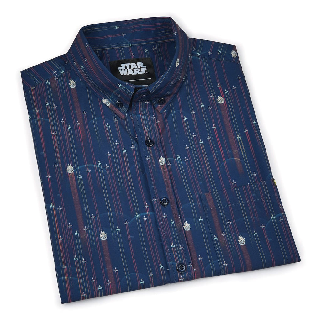 RSVLTS Fleet in Formation KUNUFLEX Short Sleeve Shirt in Blue — detail 12