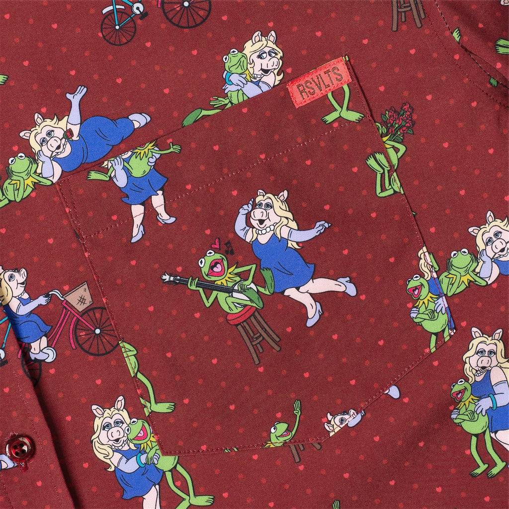 RSVLTS Oh, Kermie! KUNUFLEX Short Sleeve Shirt in Red — detail 4