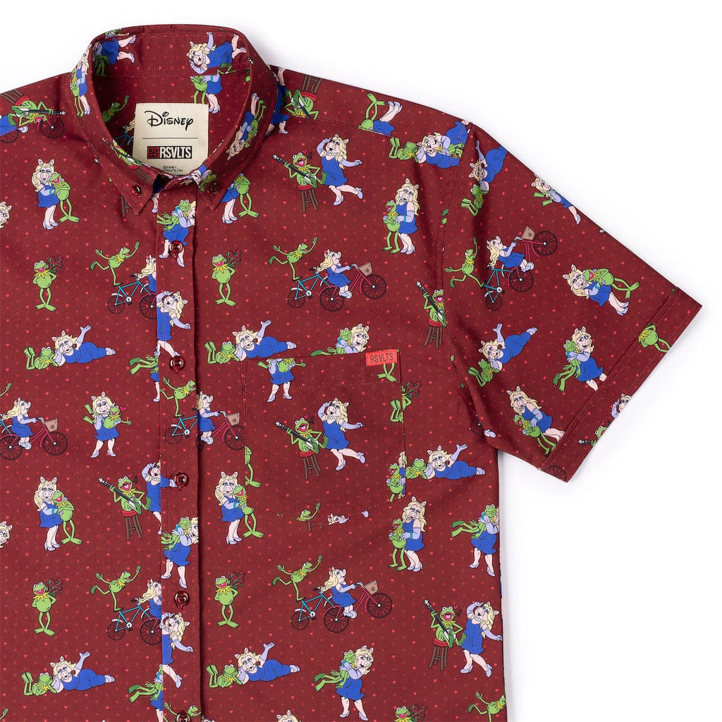 RSVLTS Oh, Kermie! KUNUFLEX Short Sleeve Shirt in Red — front view