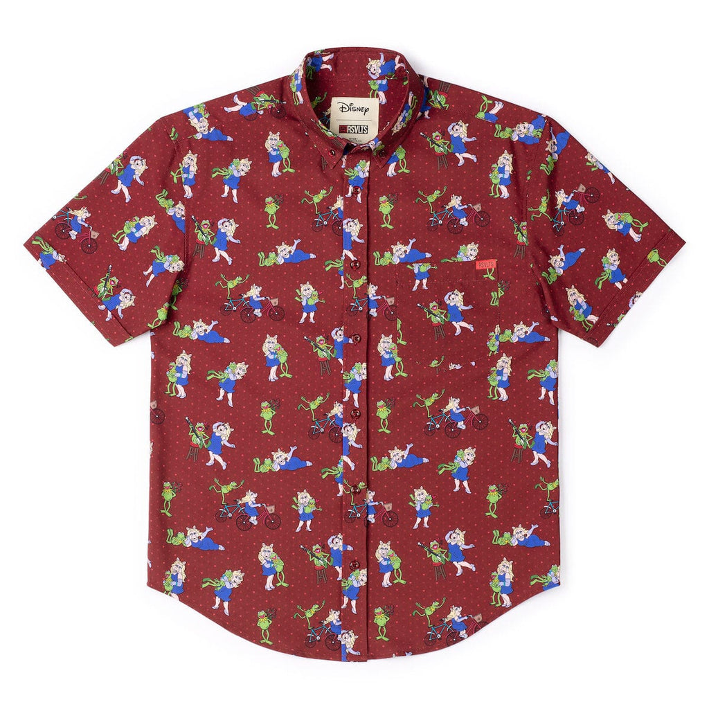 RSVLTS Oh, Kermie! KUNUFLEX Short Sleeve Shirt in Red — detail 5