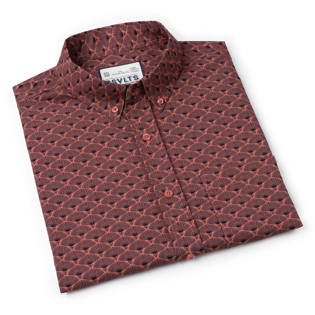 RSVLTS Array KUNUFLEX Short Sleeve Shirt in Red — detail 9