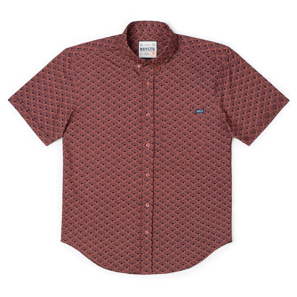 RSVLTS Array KUNUFLEX Short Sleeve Shirt in Red — detail 6