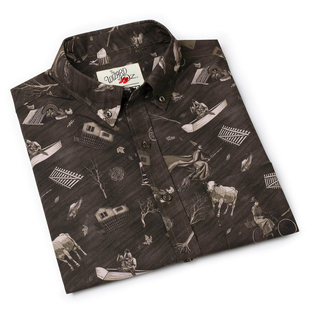 RSVLTS Wicked Winds KUNUFLEX Short Sleeve Shirt in Brown — detail 10