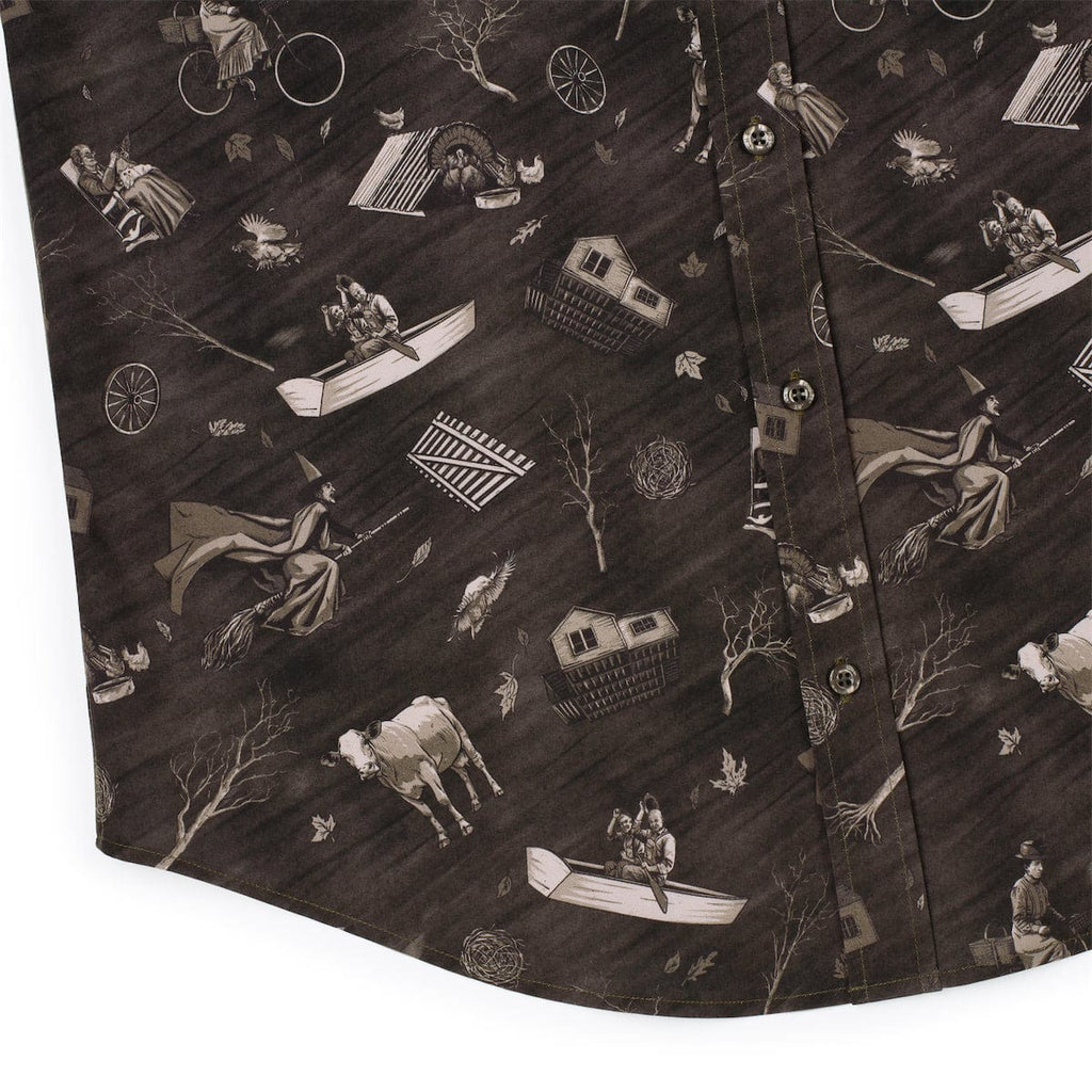 RSVLTS Wicked Winds KUNUFLEX Short Sleeve Shirt in Brown — detail 9