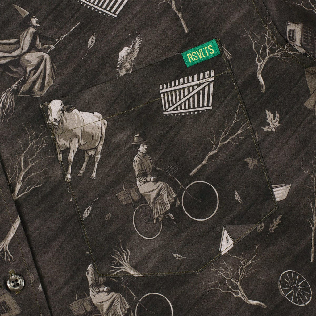 RSVLTS Wicked Winds KUNUFLEX Short Sleeve Shirt in Brown — detail 4