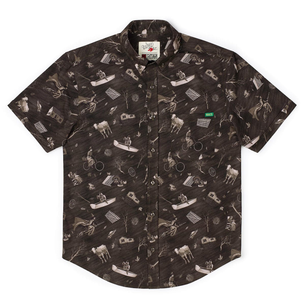 RSVLTS Wicked Winds KUNUFLEX Short Sleeve Shirt in Brown — detail 6