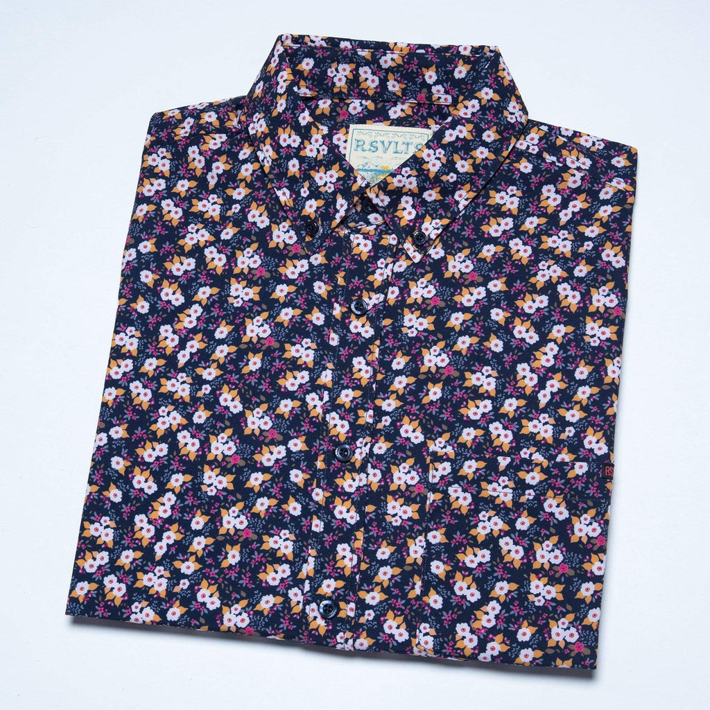 RSVLTS Flower Outage KUNUFLEX Short Sleeve Shirt in Purple — detail 4