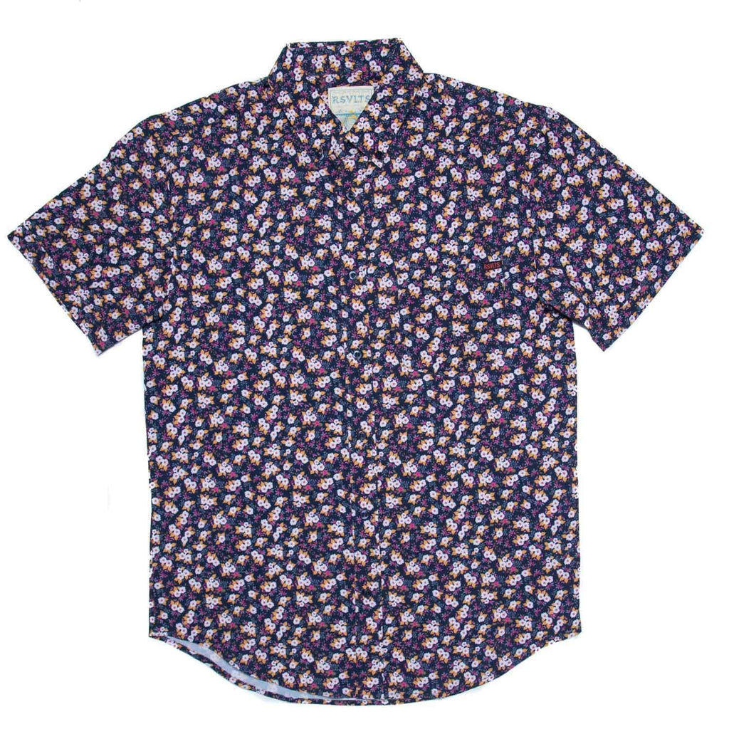 RSVLTS Flower Outage KUNUFLEX Short Sleeve Shirt in Purple — detail 2