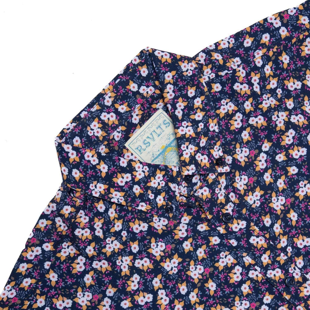 RSVLTS Flower Outage KUNUFLEX Short Sleeve Shirt in Purple — detail 7