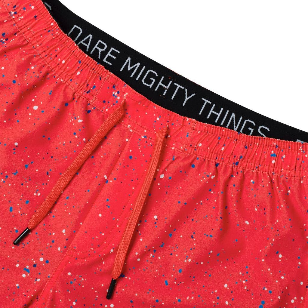 RSVLTS Splat Damon (Infrared) V1 Lined Training Shorts in Orange — detail 4