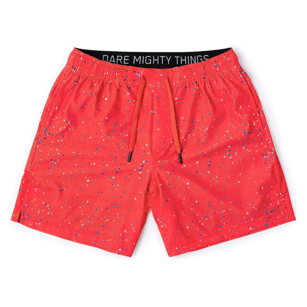 RSVLTS Splat Damon (Infrared) V1 Lined Training Shorts in Orange — detail 11