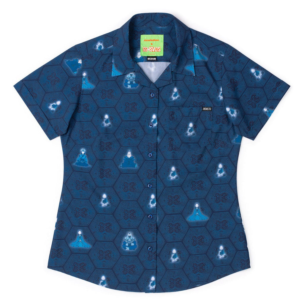 RSVLTS This Is Your Destiny Women's KUNUFLEX Short Sleeve Shirt in Blue — detail 5