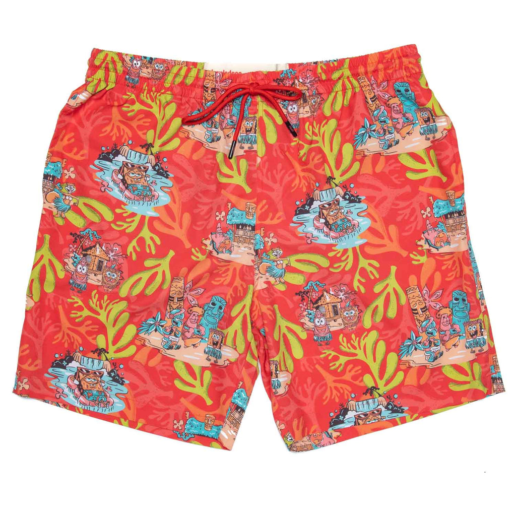 RSVLTS Luau Hybrid Shorts in Red — front view