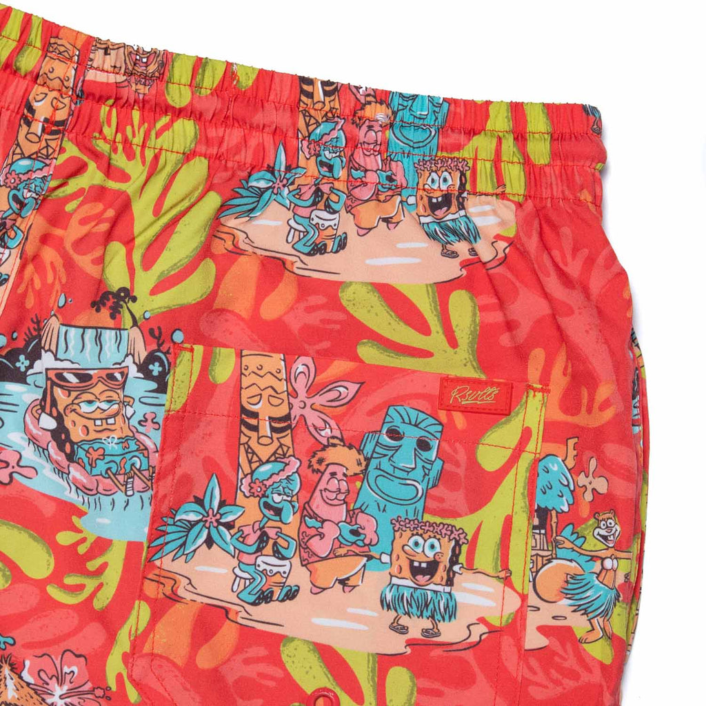 RSVLTS Luau Hybrid Shorts in Red — detail 7