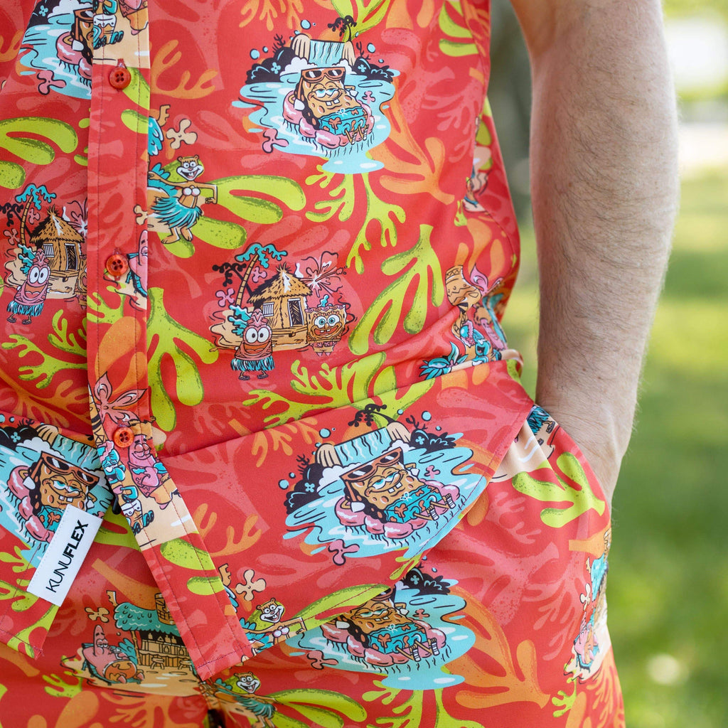 RSVLTS Luau Hybrid Shorts in Red — detail 8
